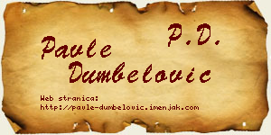 Pavle Dumbelović vizit kartica
